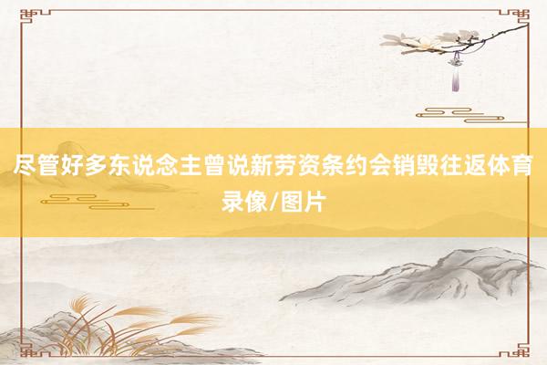 尽管好多东说念主曾说新劳资条约会销毁往返体育录像/图片