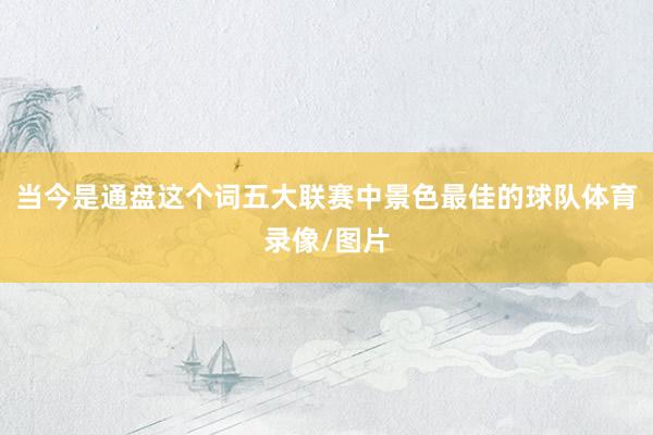 当今是通盘这个词五大联赛中景色最佳的球队体育录像/图片