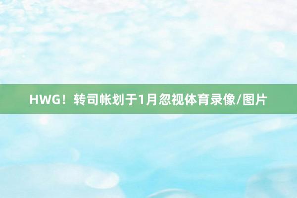 HWG！转司帐划于1月忽视体育录像/图片