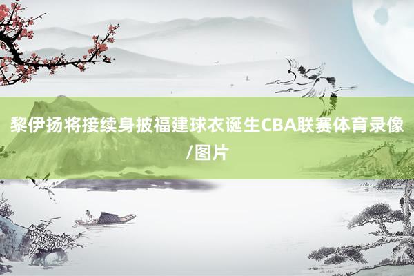 黎伊扬将接续身披福建球衣诞生CBA联赛体育录像/图片