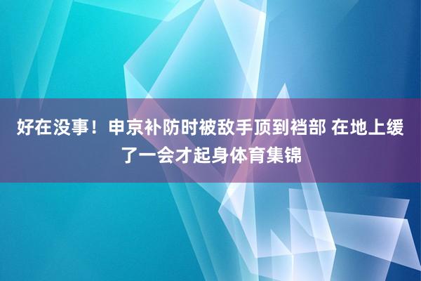好在没事！申京补防时被敌手顶到裆部 在地上缓了一会才起身体育集锦