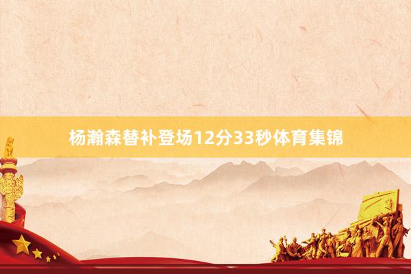 杨瀚森替补登场12分33秒体育集锦