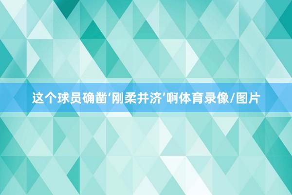 这个球员确凿‘刚柔并济’啊体育录像/图片