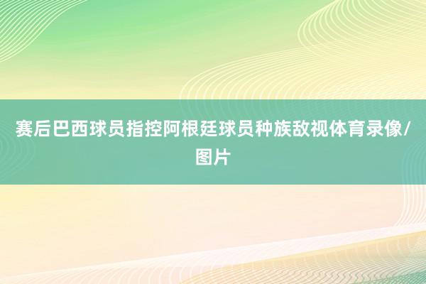 赛后巴西球员指控阿根廷球员种族敌视体育录像/图片