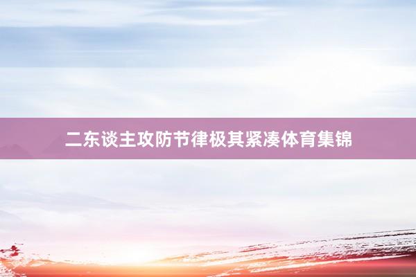 二东谈主攻防节律极其紧凑体育集锦
