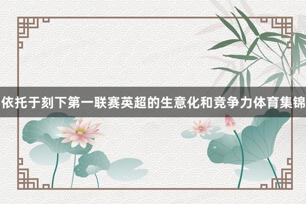 依托于刻下第一联赛英超的生意化和竞争力体育集锦