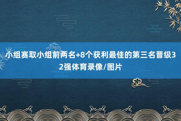 小组赛取小组前两名+8个获利最佳的第三名晋级32强体育录像/图片