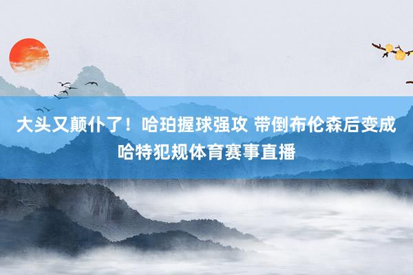大头又颠仆了！哈珀握球强攻 带倒布伦森后变成哈特犯规体育赛事直播