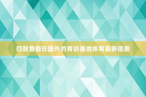 四肢鲁能在国外的青训基地体育最新信息